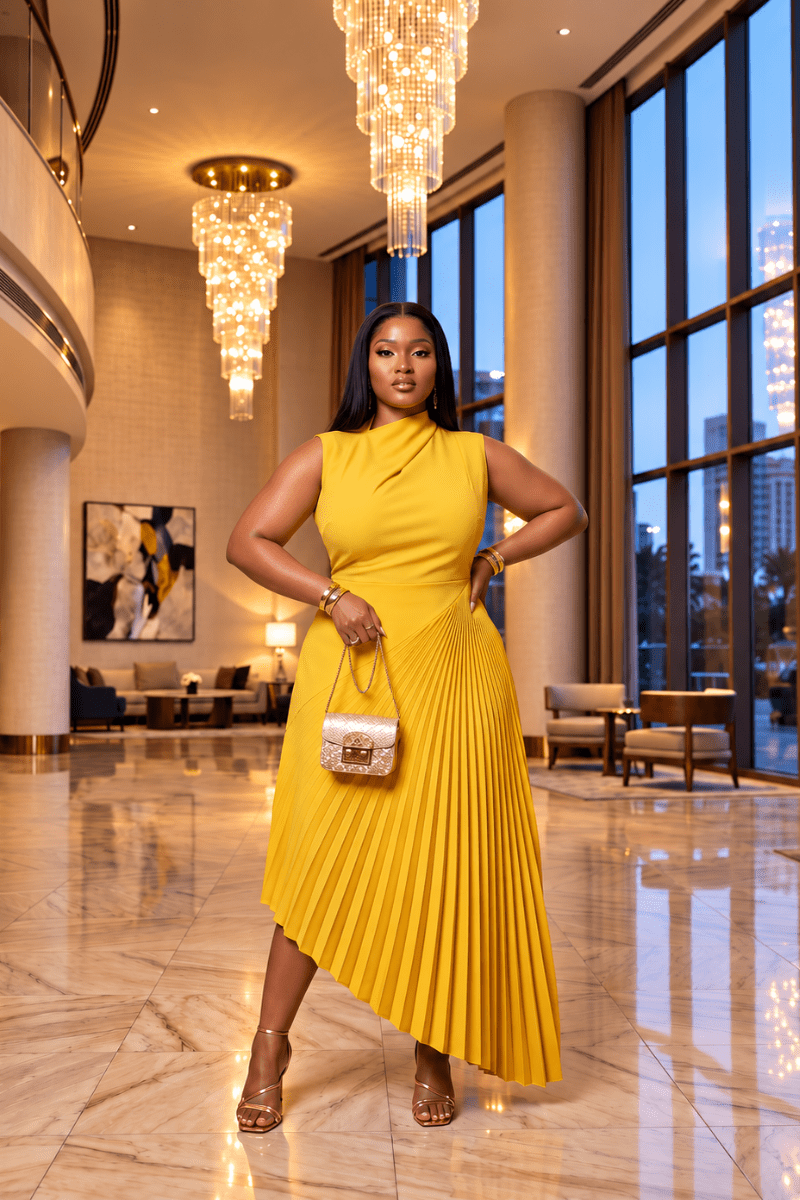 The Soirée Pleated Maxi - Zuri Boutique