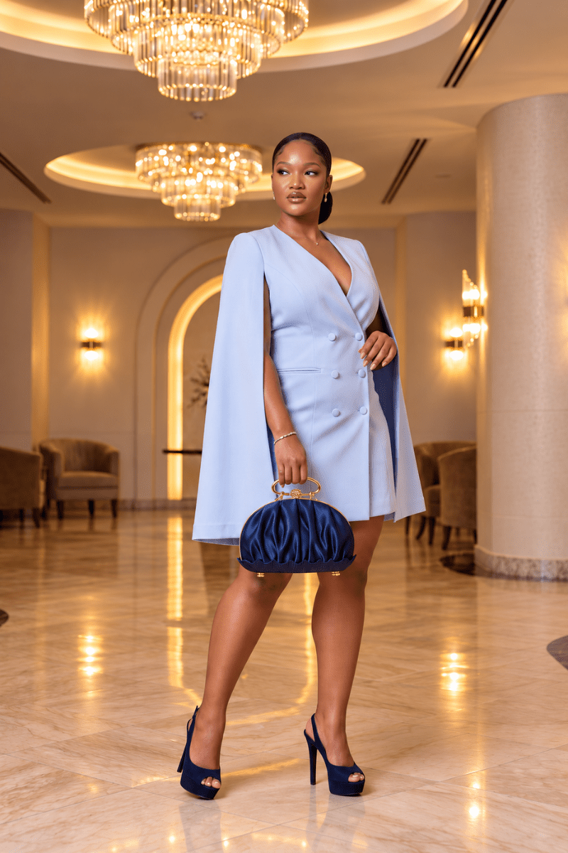 The Mirabel Cape Blazer Dress - Zuri Boutique