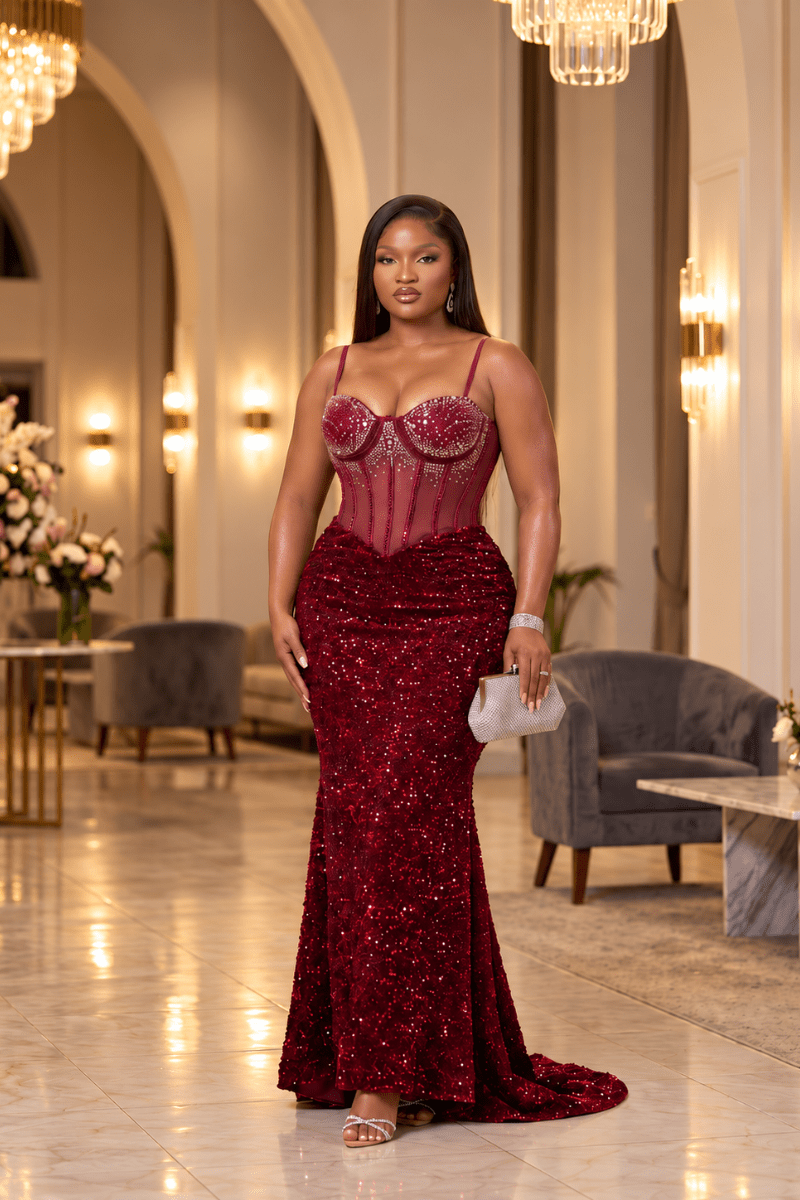 The Ruby Gown - Zuri Boutique