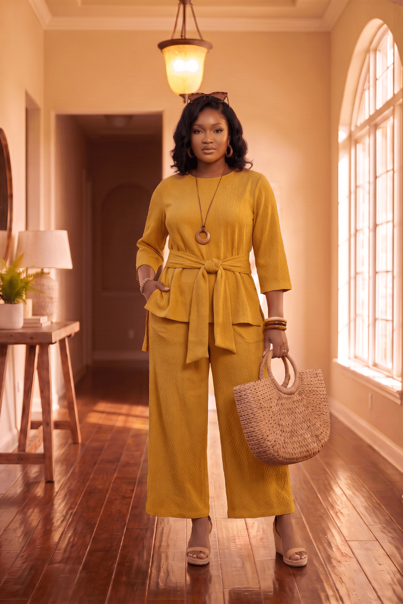 Golden Tunic Set - Zuri Boutique