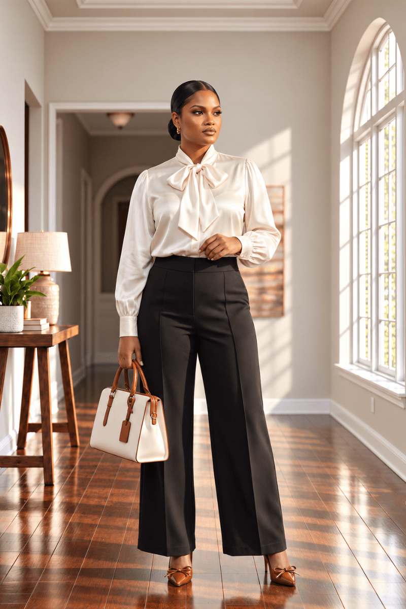 Camille Tailored Wide-Leg Pants - Zuri Boutique