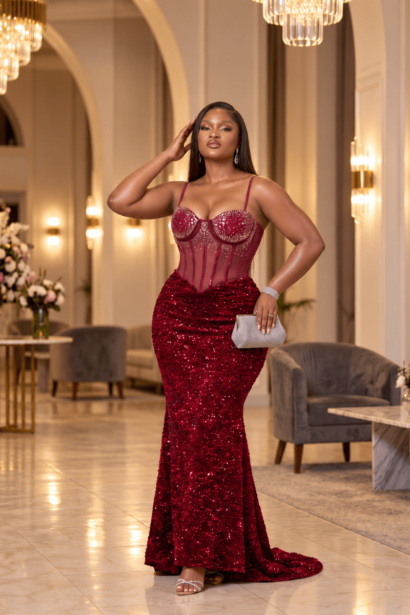 The Ruby Gown - Zuri Boutique