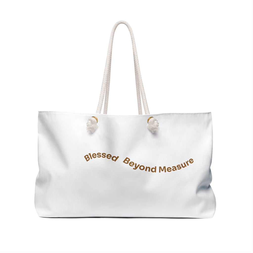 Blessed Beyond Measure Weekender Bag — Spacious Christian Travel Tote