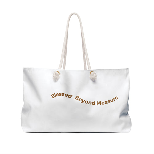 Blessed Beyond Measure Weekender Bag — Spacious Christian Travel Tote - Zuri Boutique