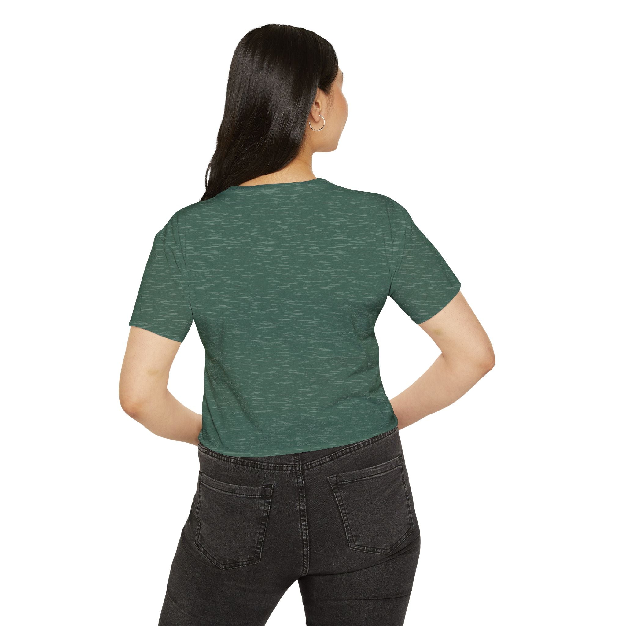 Covered By Grace Crop Top | Faith Christian Script Tee