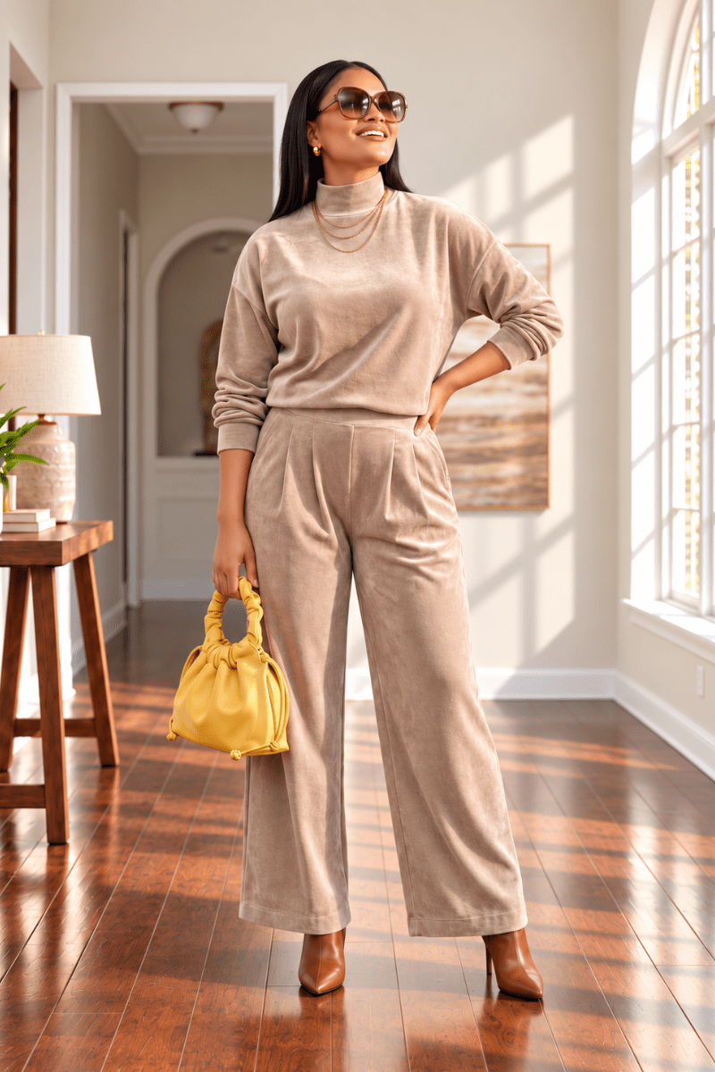 Nola Velour Matching Set - Zuri Boutique