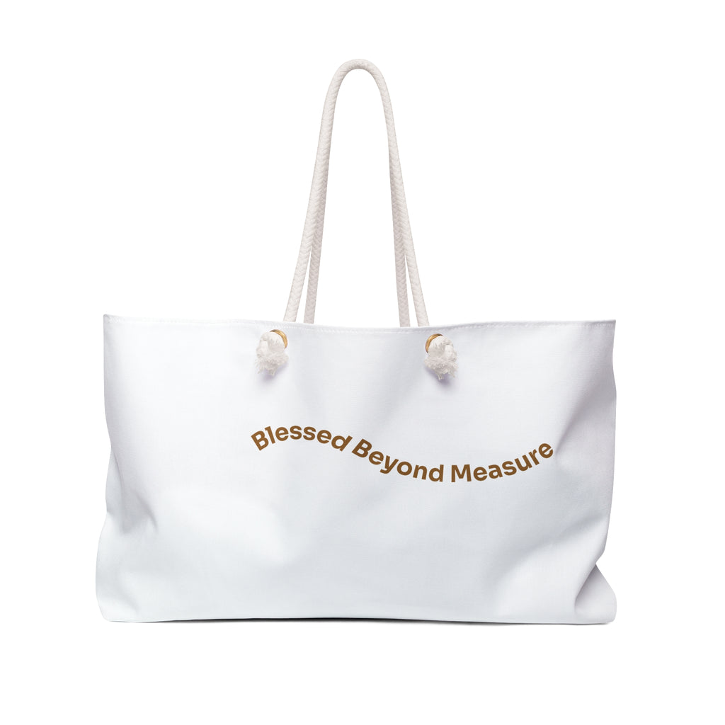 Blessed Beyond Measure Weekender Bag — Spacious Christian Travel Tote