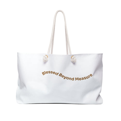 Blessed Beyond Measure Weekender Bag — Spacious Christian Travel Tote - Zuri Boutique