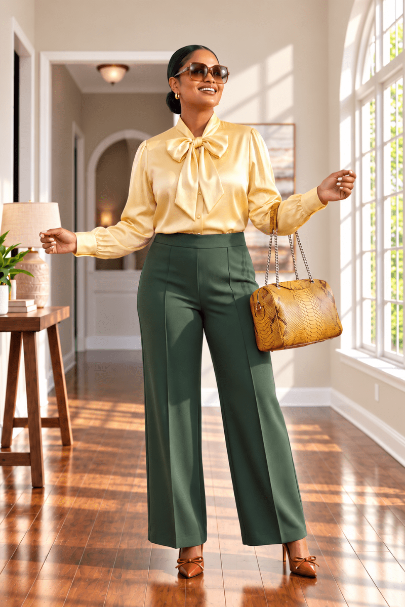 Camille Tailored Wide-Leg Pants - Zuri Boutique