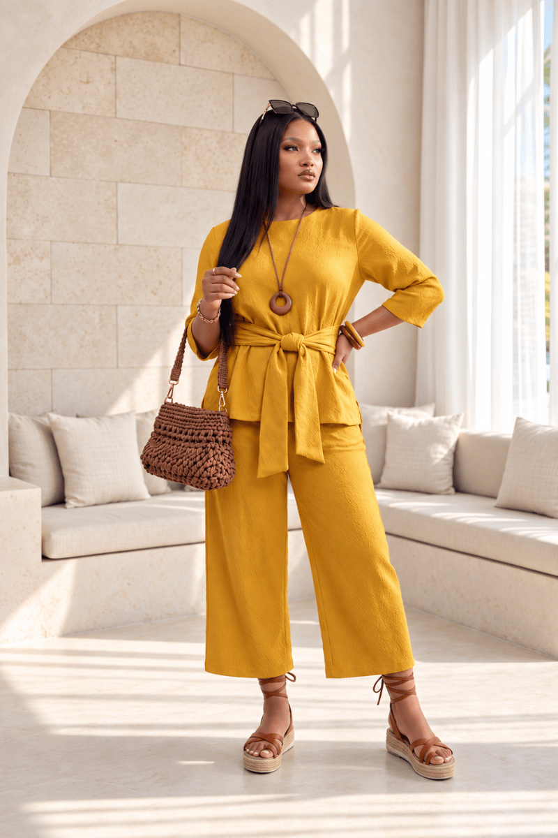 Golden Tunic Set - Zuri Boutique