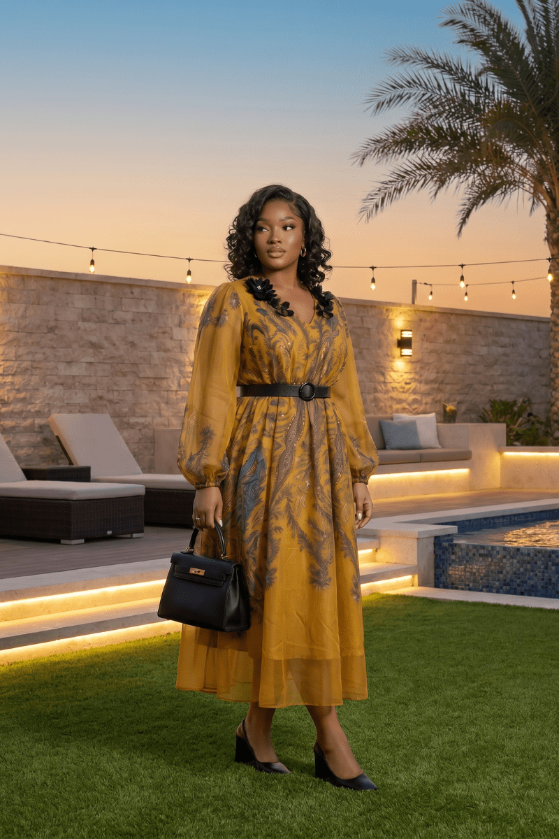 Genevieve Embellished Floral Dress - Zuri Boutique