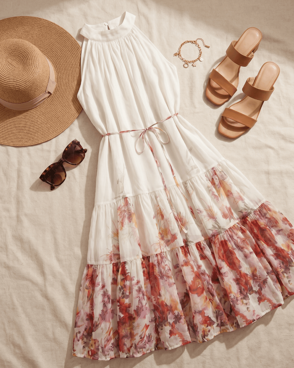 Rose Bloom Tiered Maxi - Zuri Boutique