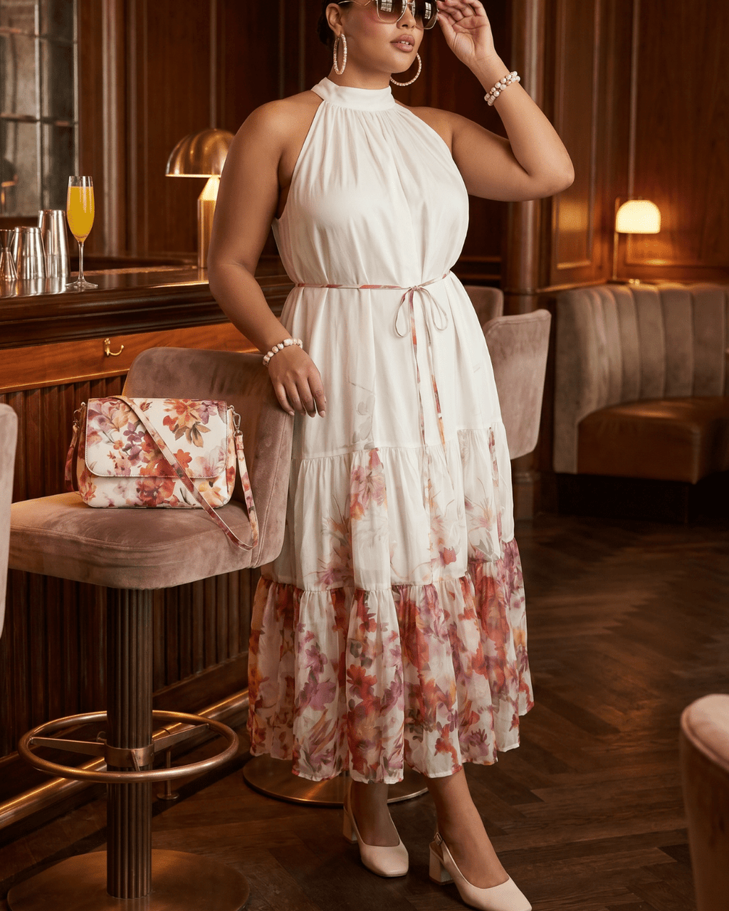 Rose Bloom Tiered Maxi - Zuri Boutique