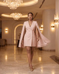 The Mirabel Cape Sleeve Blazer Dress - Zuri Boutique