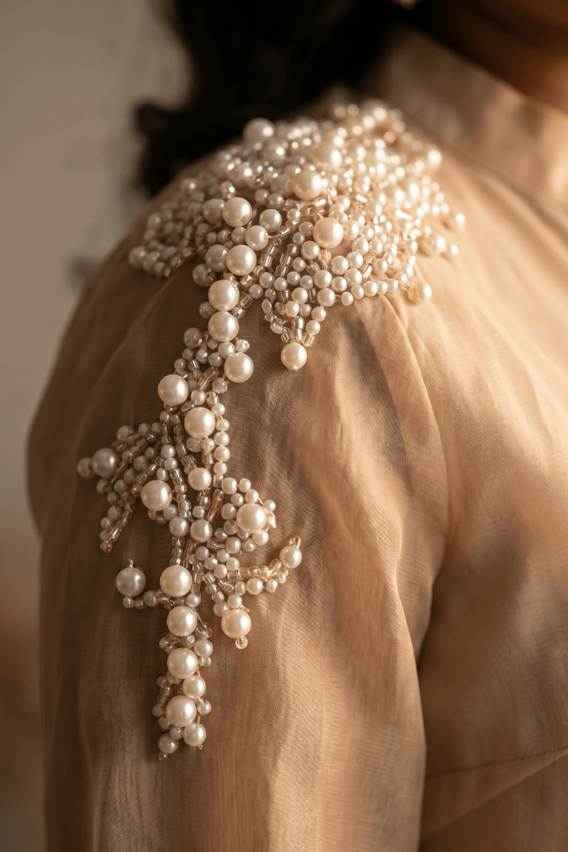 Celeste Pearl-Beaded Midi - Zuri Boutique