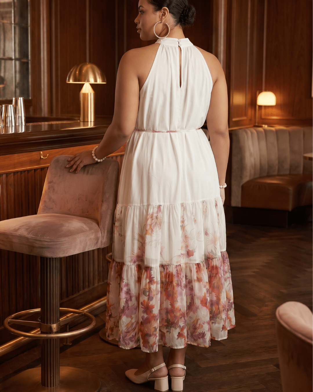 Rose Bloom Tiered Maxi - Zuri Boutique