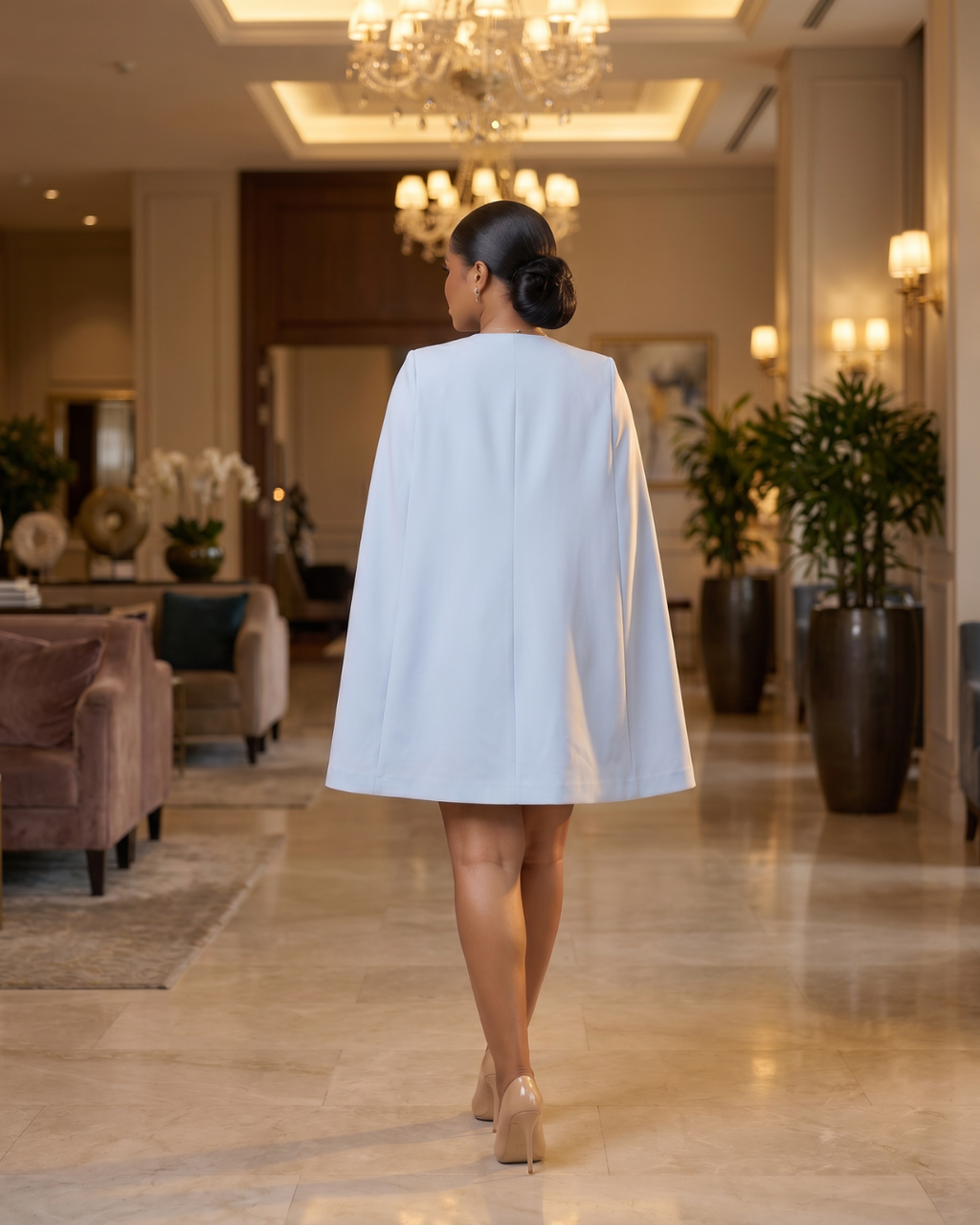 The Mirabel Cape Sleeve Blazer Dress