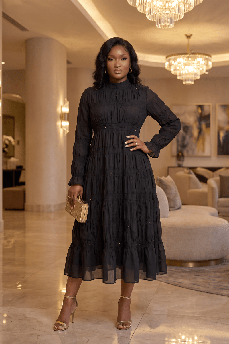 tiered midi dress wedding guest Ophelia Pearl-Tiered | Formal & Color:Natural White (Pictured) Please let me know MT 280 Shine Maxi Dress S-3XL Size Chart Ballet Flat Wide Flat