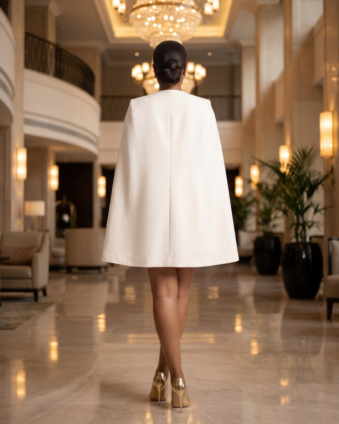 The Mirabel Cape Sleeve Blazer Dress
