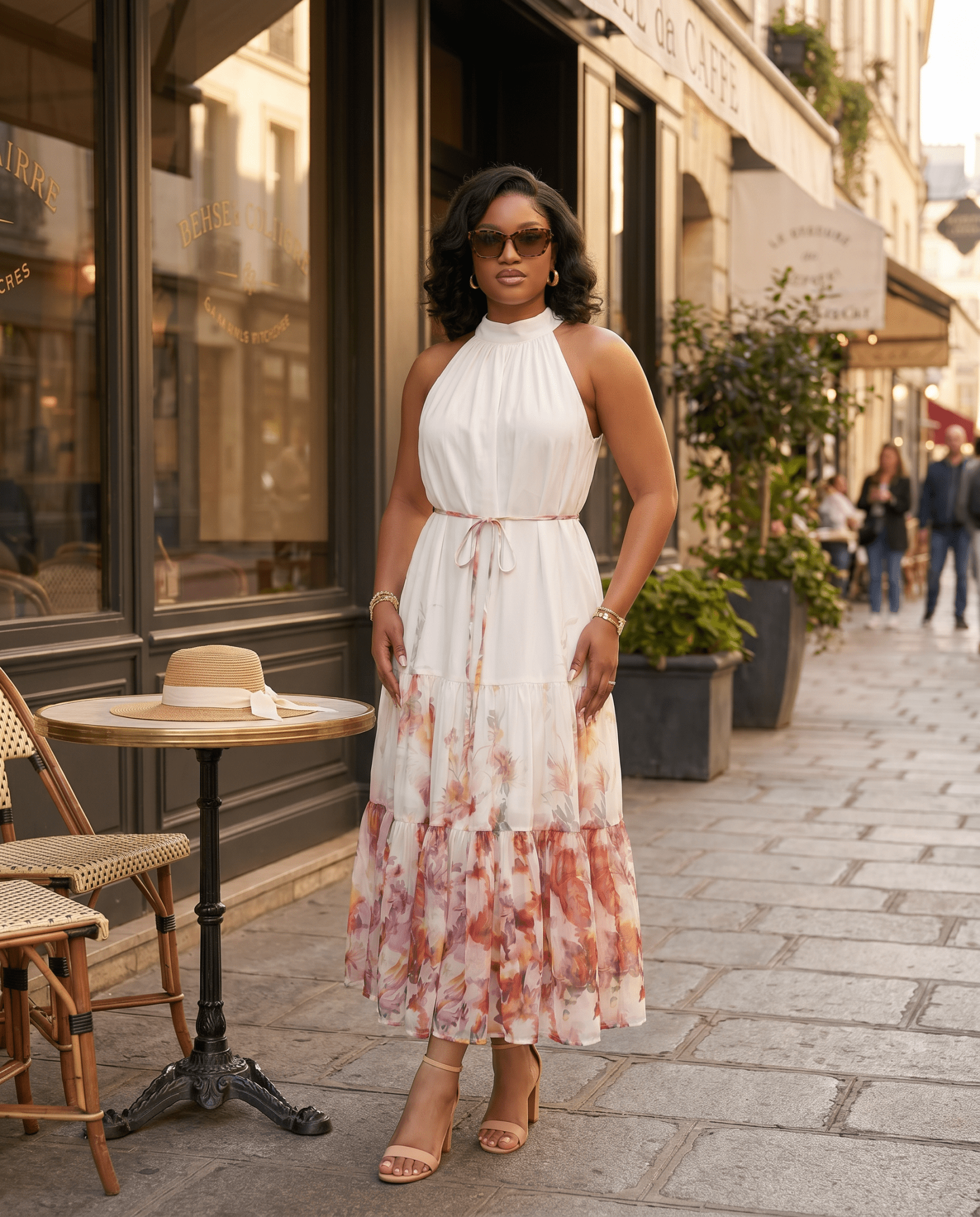 Rose Bloom Tiered Maxi - Zuri Boutique