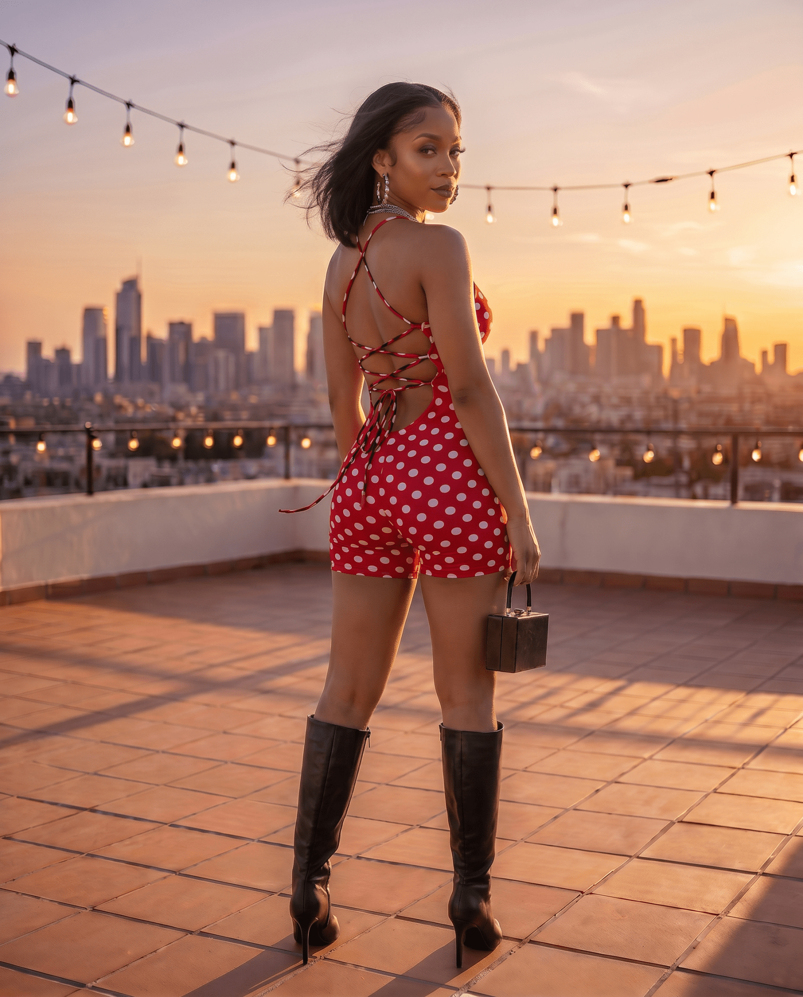 Spotlight – Red Hot Polka Dot Halter Romper - Zuri Boutique