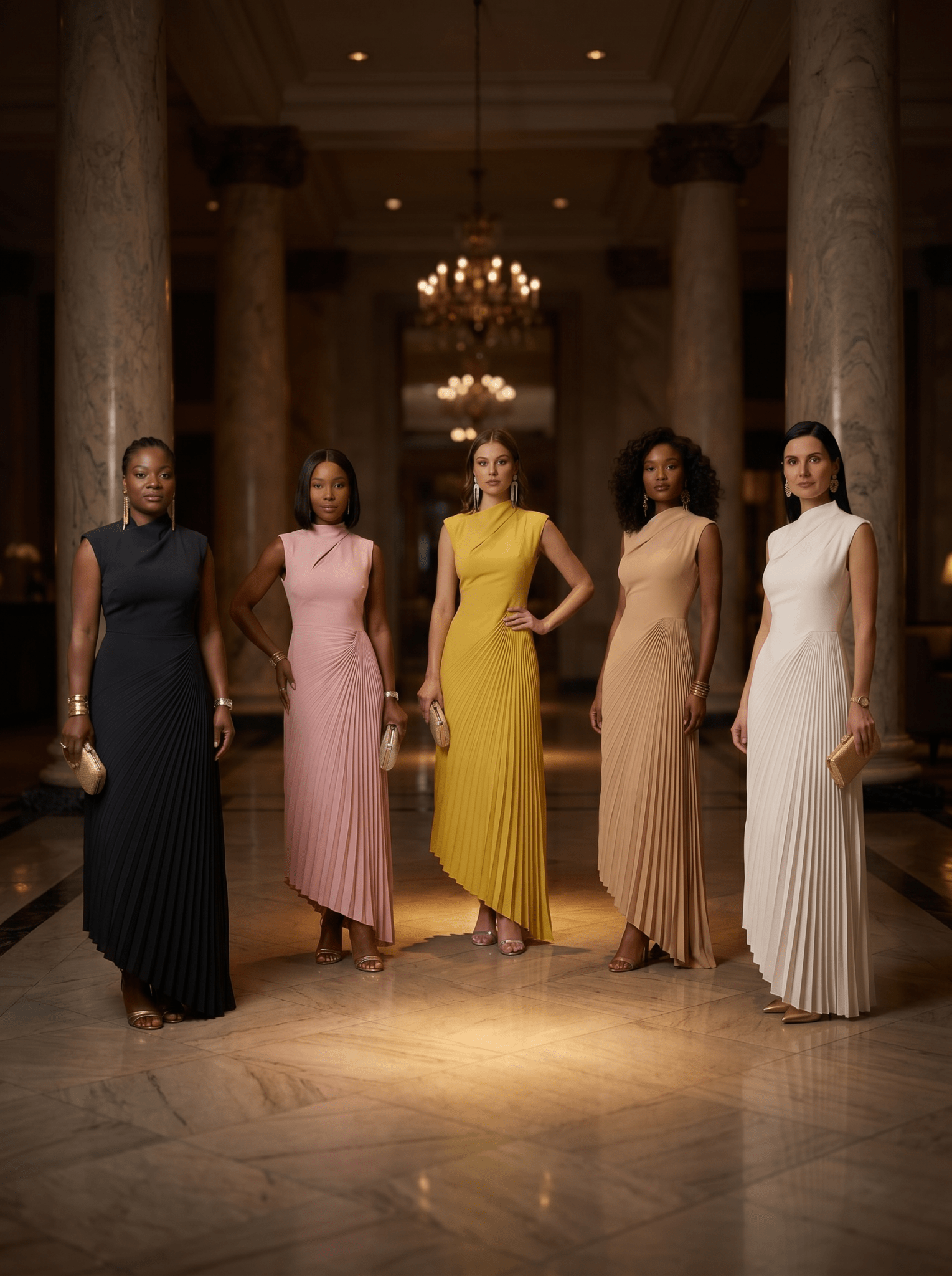The Soirée Pleated Asymmetric Maxi Dress | Formal Gown for Women | Zuri Boutique - Zuri Boutique